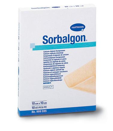 Повязка стерильная тампонируемая Sorbalgon 5 см х 5 см,10 шт