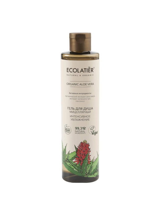 Мицеллярный гель для душа Ecolatier Organic Aloe Vera "Интенсивное увлажнение", 350 мл