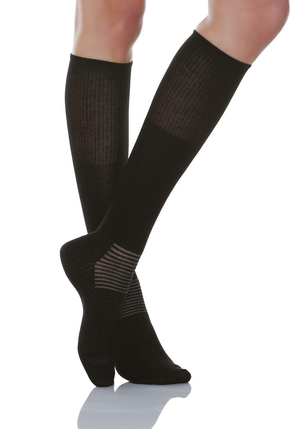 Гольфы для диабетиков с серебряной нитью RelaxSan Cotton X-Static Черные. Размер 43-45