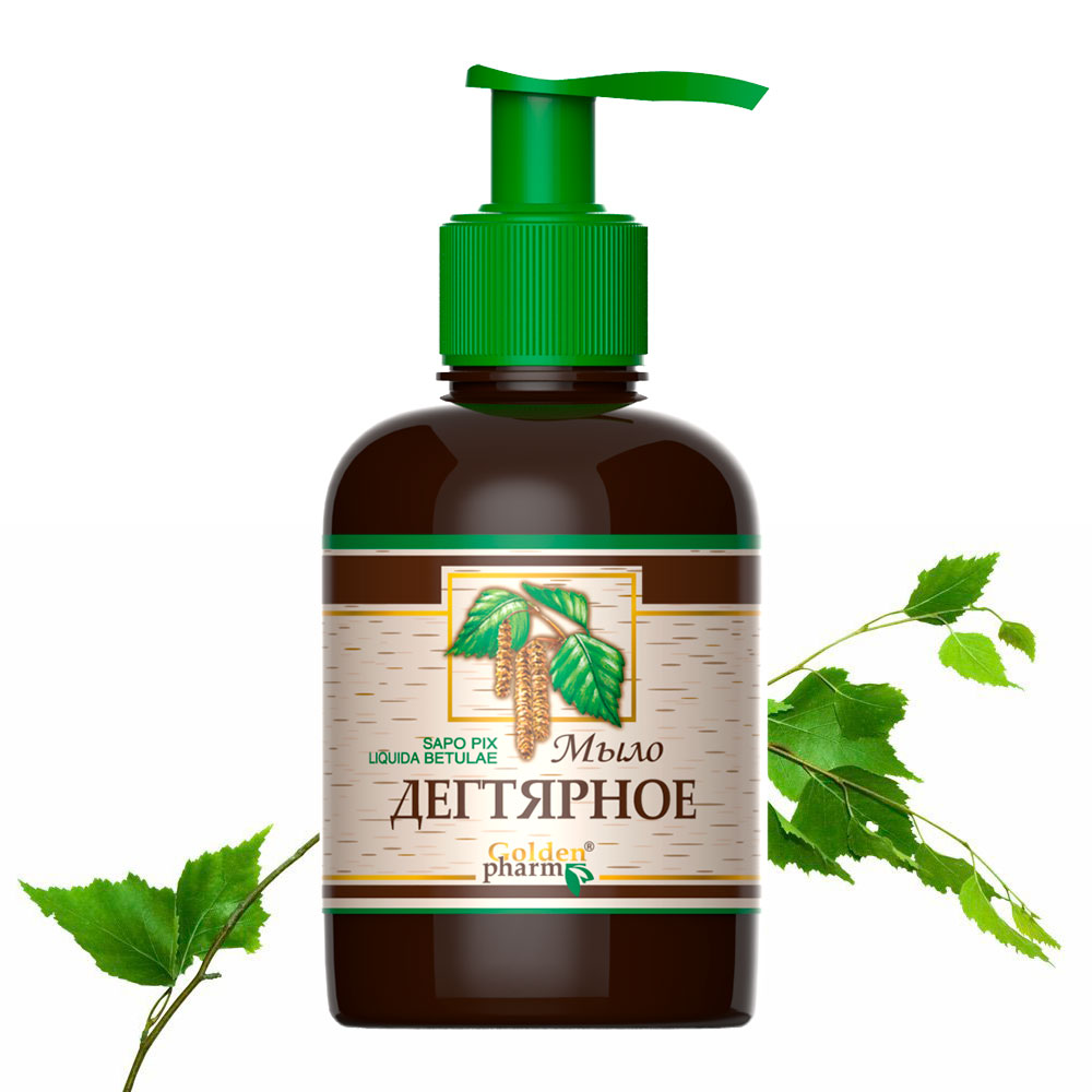 Дегтярное мыло Golden Pharm, 270 мл