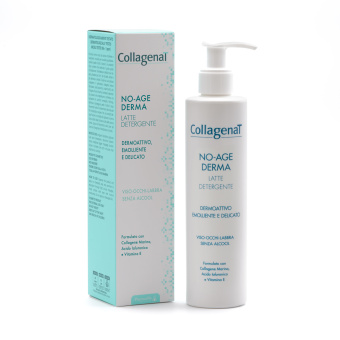 Очищающее молочко для снятия макияжа CollagenaT No-Age Derma Cleansing Milk с морским коллагеном, гиалуроновой кислотой и витамином Е, 250 мл