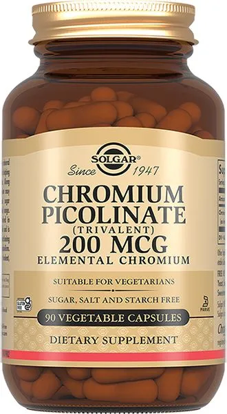 БАД Solgar Пиколинат хрома 200мкг капс 345мг №90