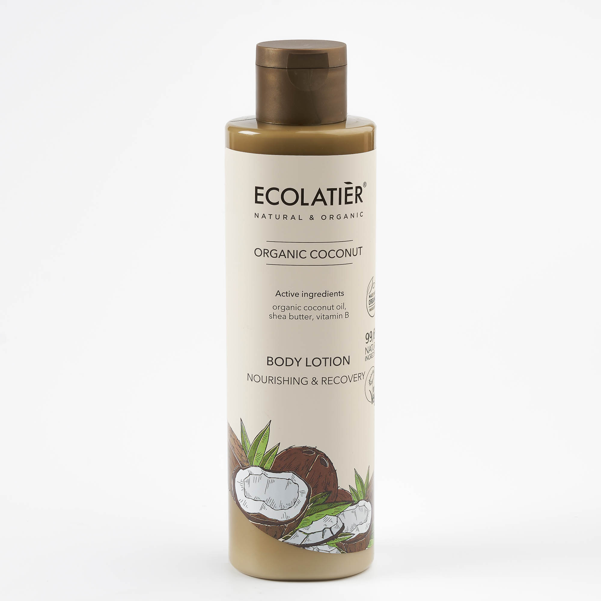Молочко для тела Ecolatier Organic Coconut "Питание & Восстановление", 250 мл