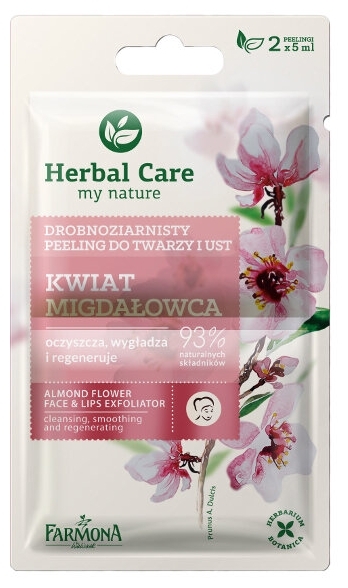 Скраб для лица и губ Farmona "Herbal Care", 2 х 5 мл